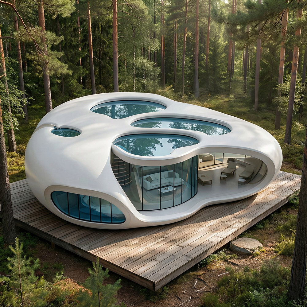 Viên nang Apple Cabin một lớp có thể tháo rời có hình dạng không đều