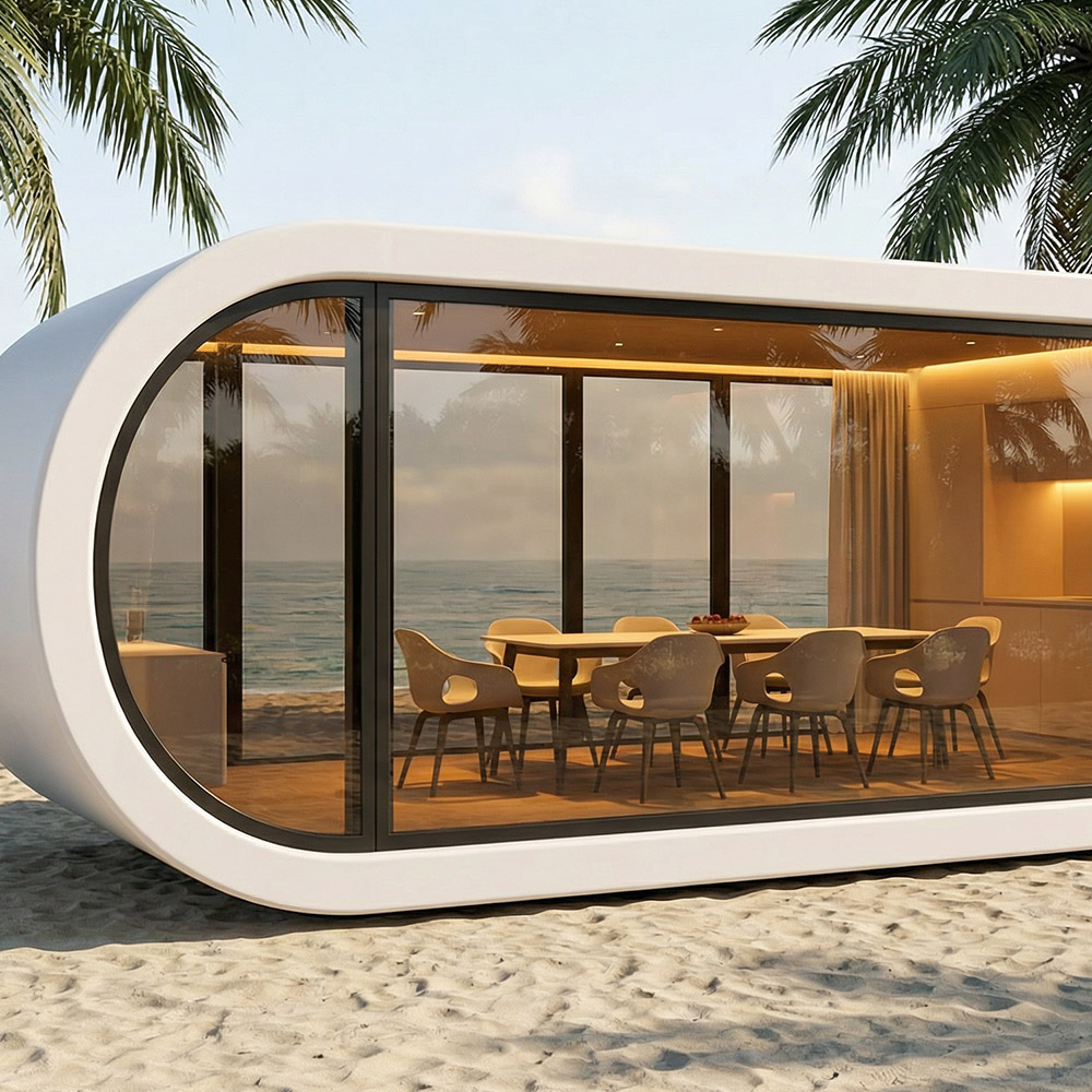 Viên nang Apple Cabin một lớp có thể tháo rời có hình dạng không đều