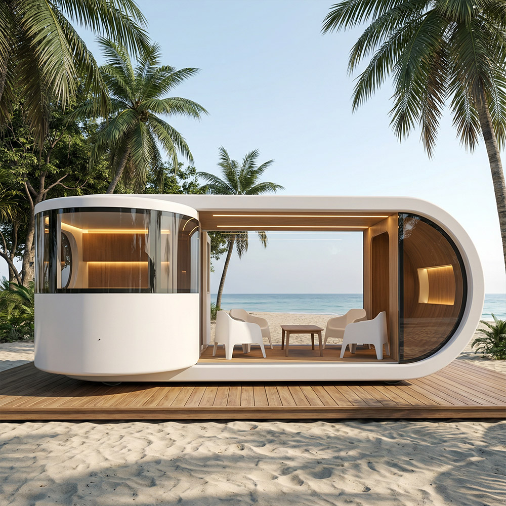 Viên nang Apple Cabin một lớp có thể tháo rời có hình dạng không đều