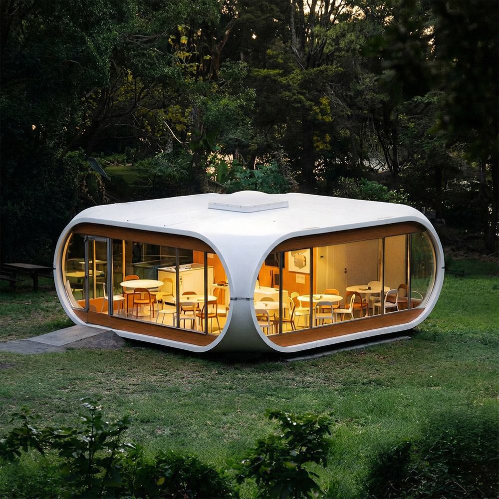 Viên nang Apple Cabin một lớp có thể tháo rời có hình dạng không đều