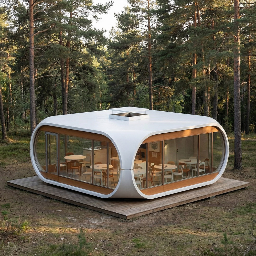 Viên nang Apple Cabin một lớp có thể tháo rời có hình dạng không đều