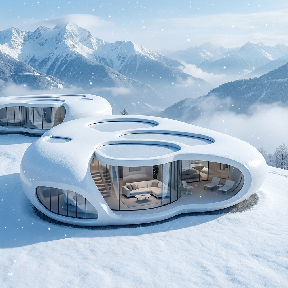 Viên nang Apple Cabin một lớp có thể tháo rời có hình dạng không đều