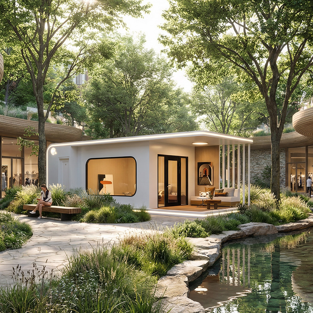 Viên nang Apple Cabin một lớp có thể tháo rời có hình dạng không đều