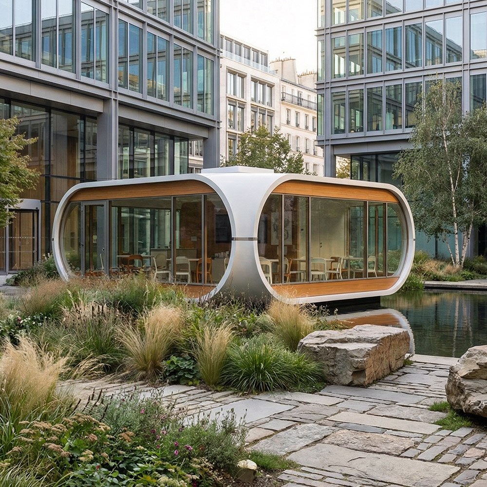 Viên nang Apple Cabin một lớp có thể tháo rời có hình dạng không đều