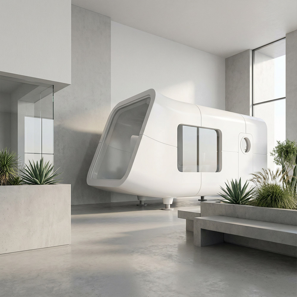 Viên nang Apple Cabin một lớp có thể tháo rời có hình dạng không đều